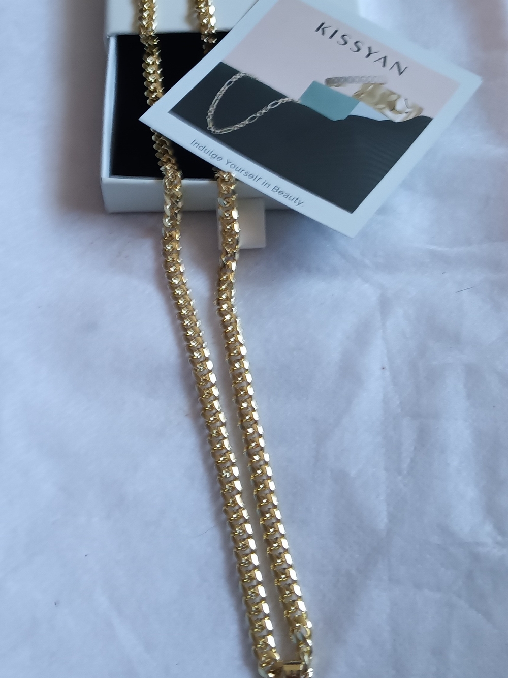 KISSYAN 14K. GOLD FILLED "D" PENDANT NECKLACE BOXED